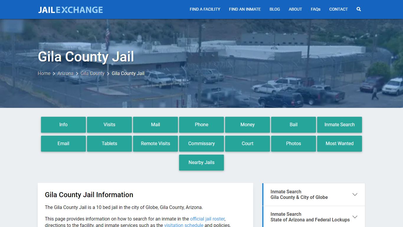 Gila County Jail, AZ Inmate Search, Information